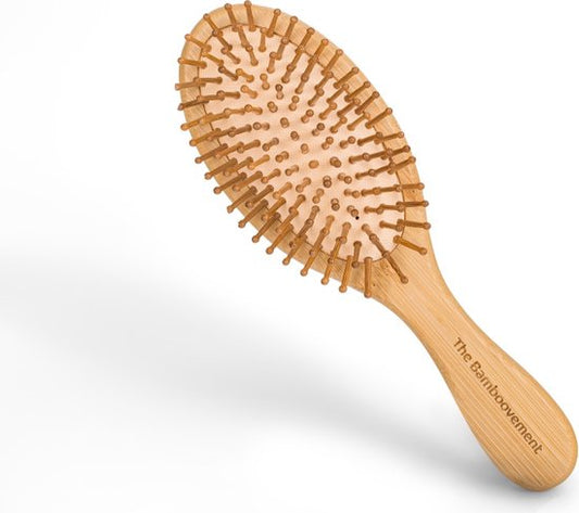 Bamboo cement oval brush