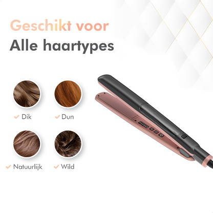 Dryze Steam straightener - Steampod - Stoom stijltang - Rosé gold/black edition