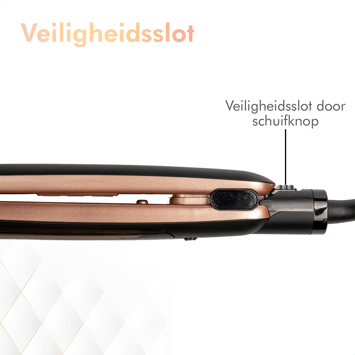 Dryze Steam straightener - Steampod - Stoom stijltang - Rosé gold/black edition