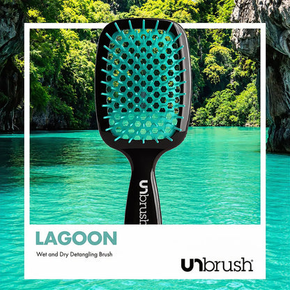 UNbrush - Detangling Hair Brush - Lagoon Teal
